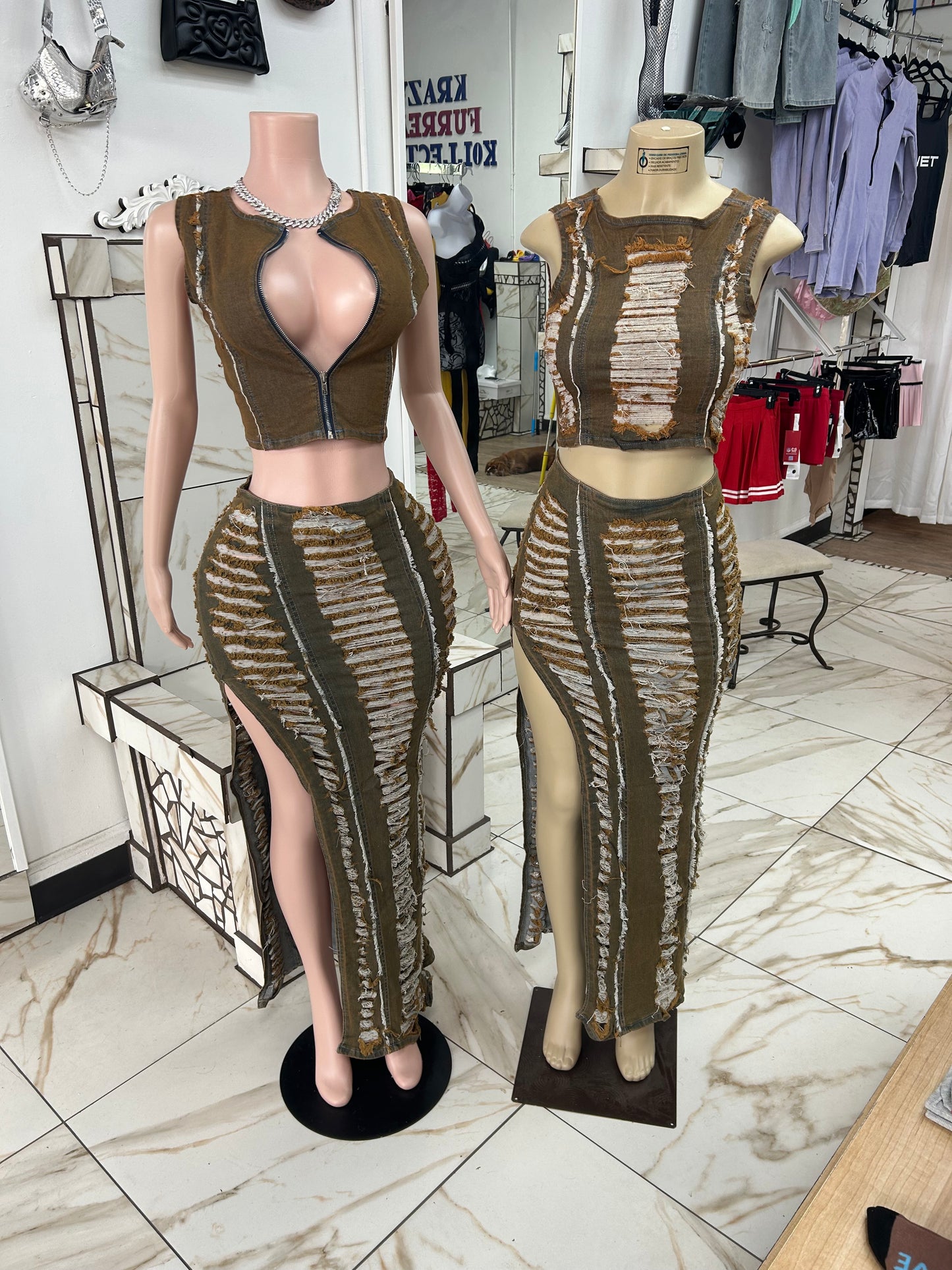 Desirable Two Piece Skirt Set