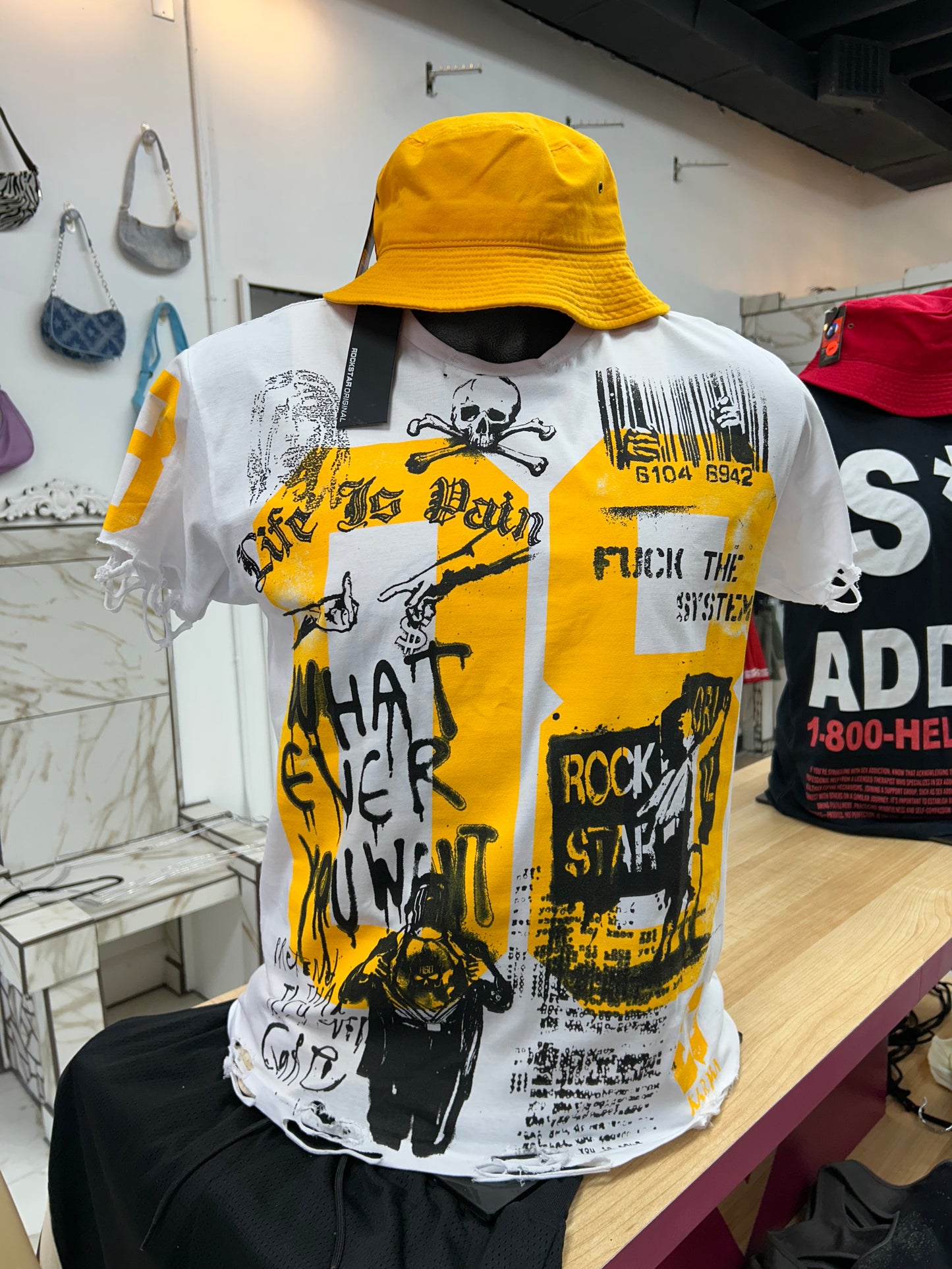 Rockstar Mustard Tee