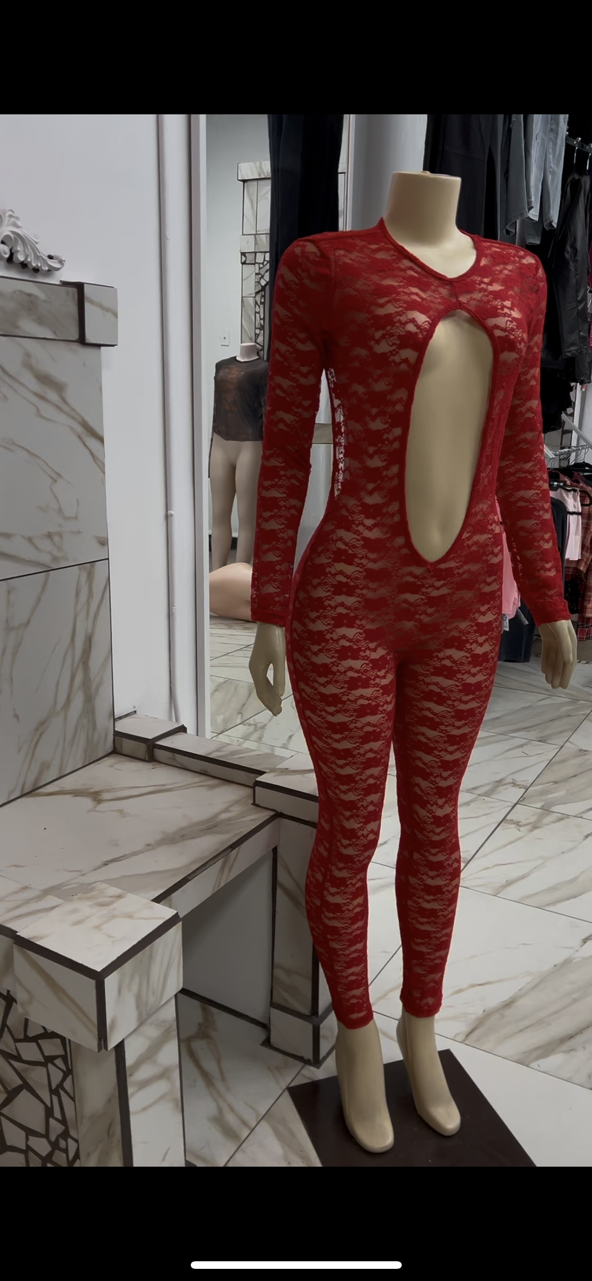 Red Kisses Lace Bodysuit