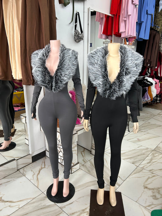 Bad Gal Furry Jumpsuit