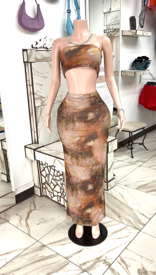 Fall Time Skirt Set
