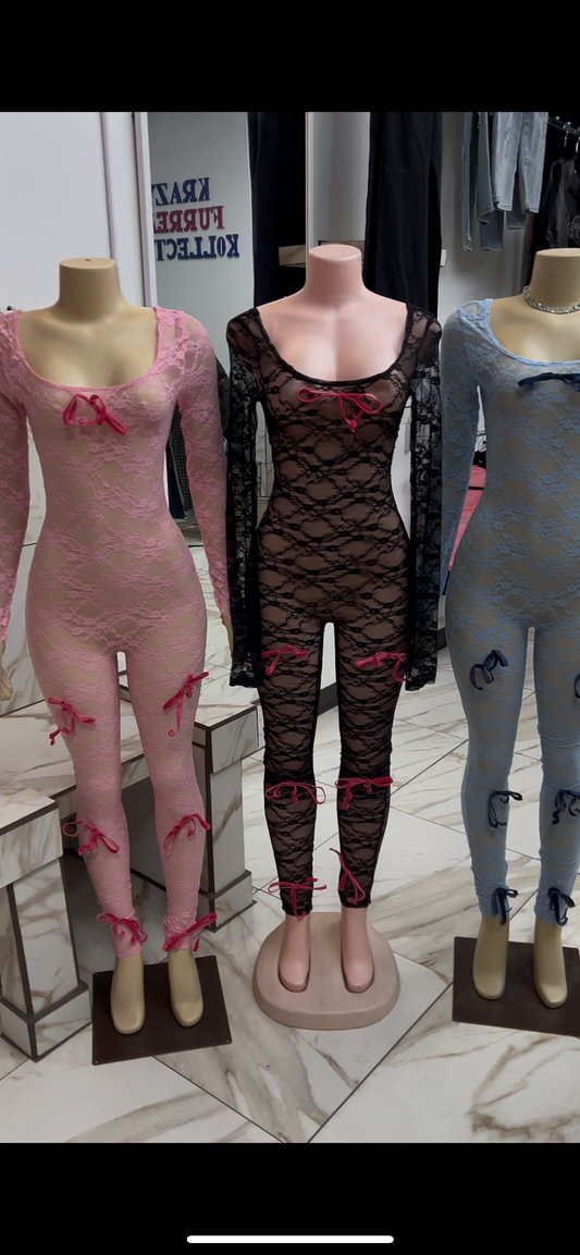 Lace Bow Bodysuits