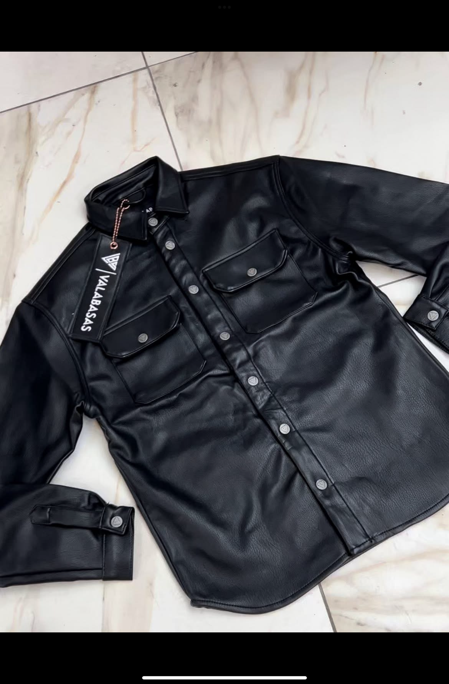 Valabasas Leather Button Down